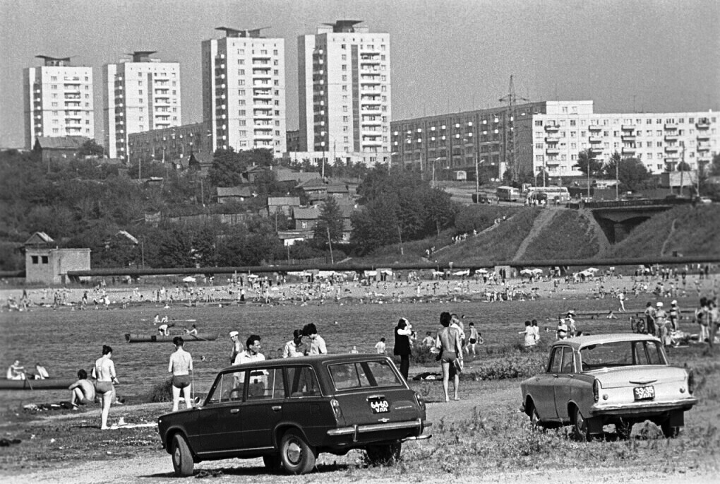 Ульяновск, 1974 год пляж на свияге